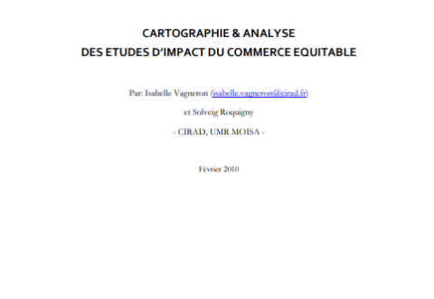 CARTOGRAPHIE & ANALYSE DES ETUDES D’IMPACT DU COMMERCE EQUITABLE